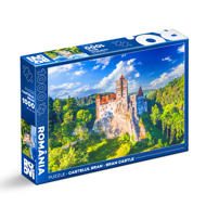 Puzzle Bran Castle or Dracula Castle in Transylvania 